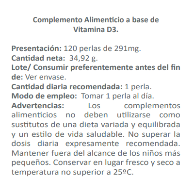 VitD3UP 120 perlas